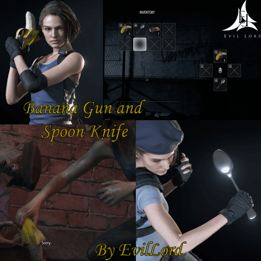 Banana Gun and Spoon Knife - Resident Evil 3 Remake Mods