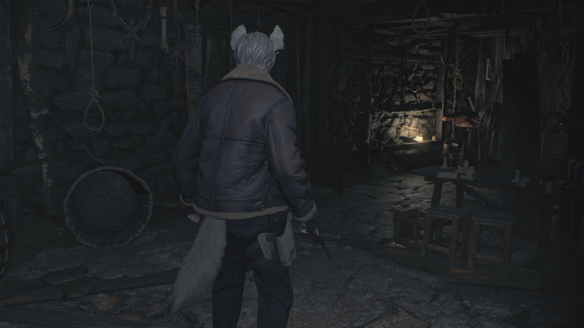 Wolf Leon (ears and tail always open) - Resident Evil 4 Remake Mods