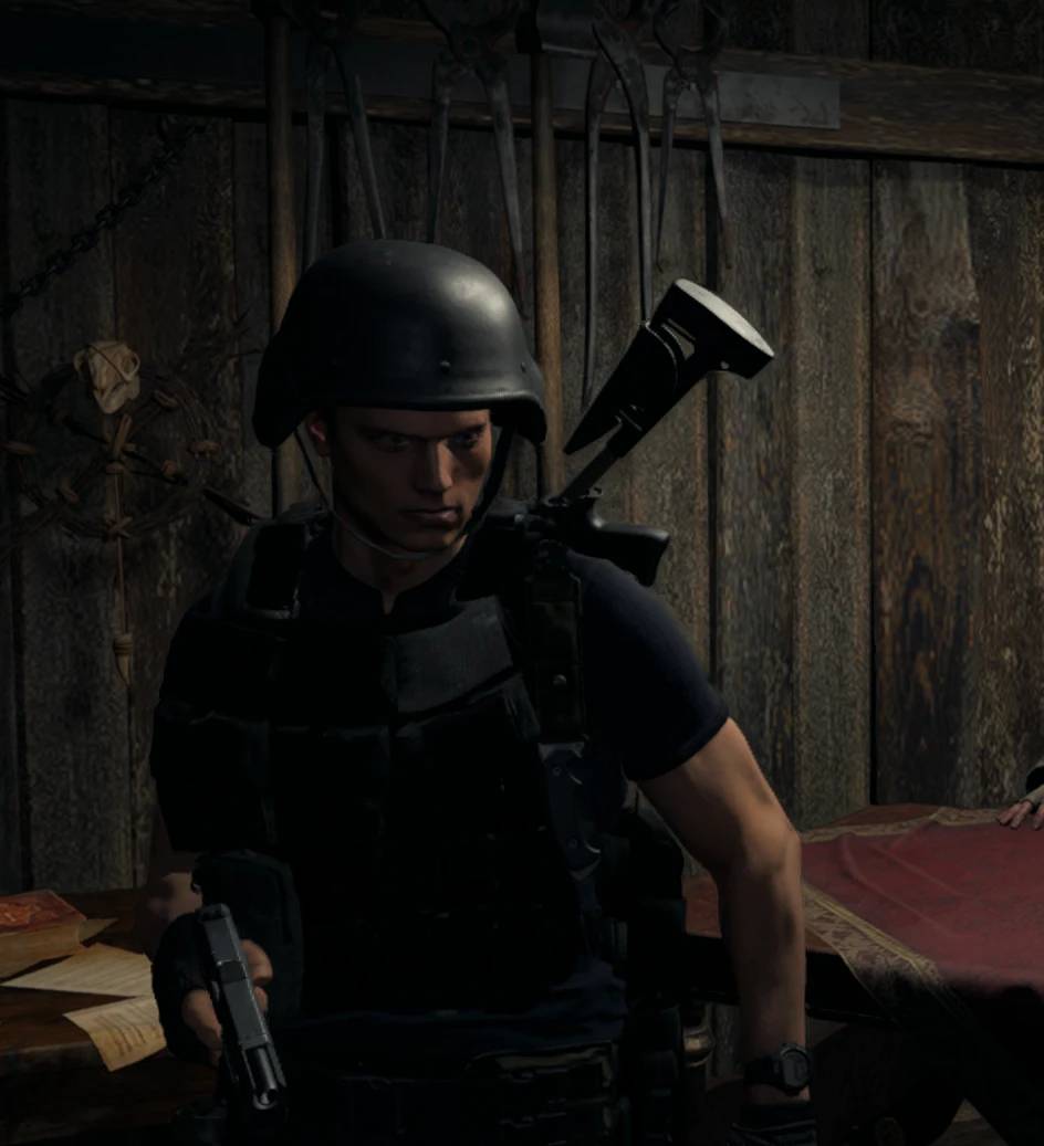 Black Combat Vest Resident Evil 4 Remake Mods