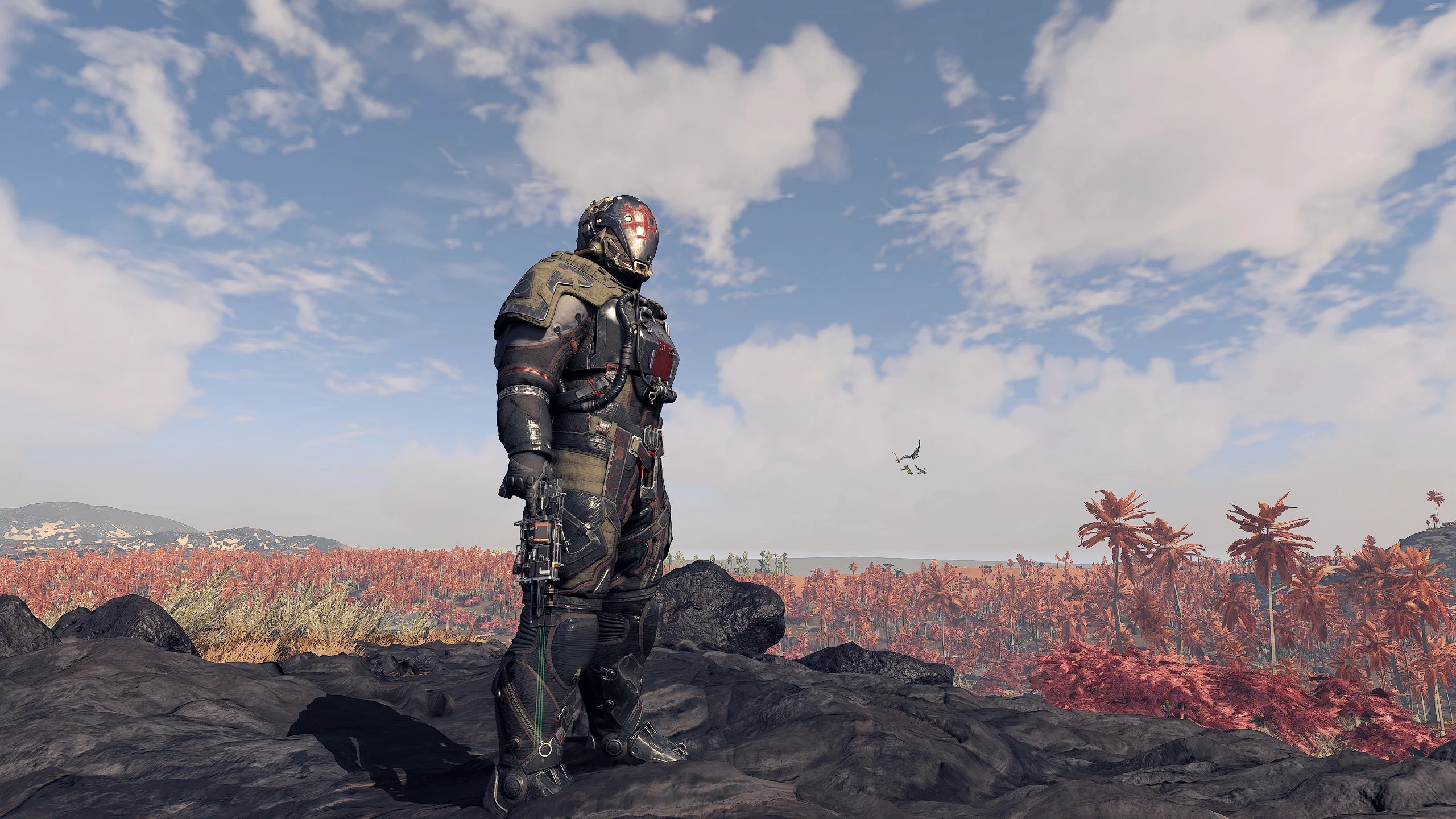 Bounty Hunter Black Green Red Spacesuit Starfield Mods